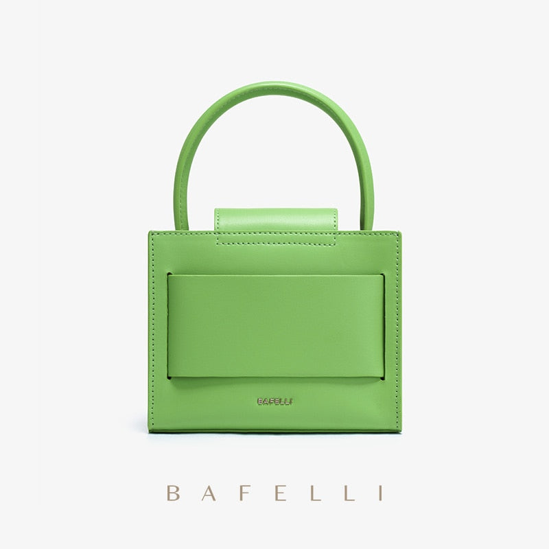 BAFELLI 2022 NEW FASHION LUXURY SMALL BOXY BRAND MINI MESSENGER BAG DIAMOND SQUARE BUCKLE HANDBAG CASUAL FEMALE PURSE SHOULDER - Executive-Skincare