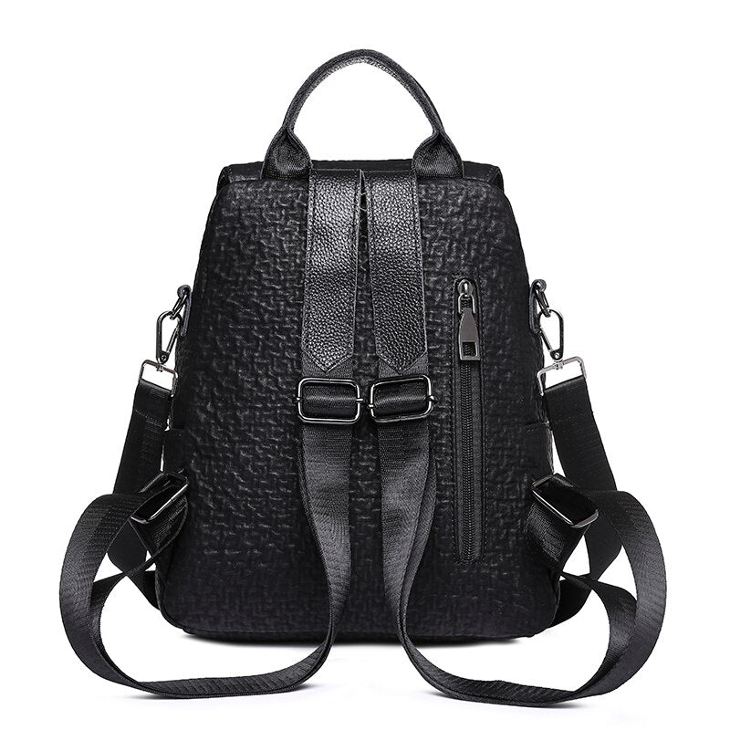 Vintage Backpack Female Leather Bag Women&#39;s Backpack Fashion School Bag for Girls High Quality Leisure Shoulder Bag Sac A Dos - Executive-Skincare