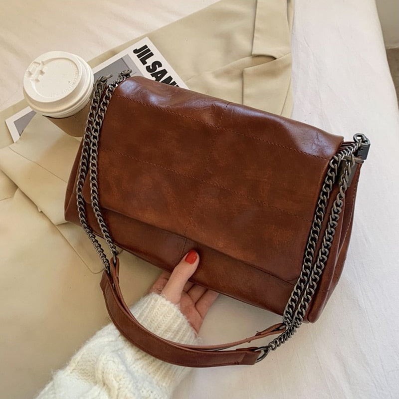 High Quality Women Pu Leather Shoulder Bag Fashion Designer Ladies Messenger Bags New Luxury Female Large Capacity Crossbody Bag - Executive-Skincare