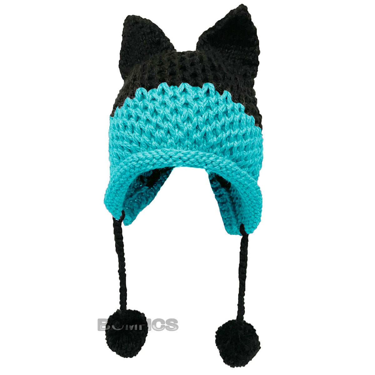 BomHCS Cute Fox Ears Beanie Winter Warm 100% Handmade Knit Hat - Executive-Skincare