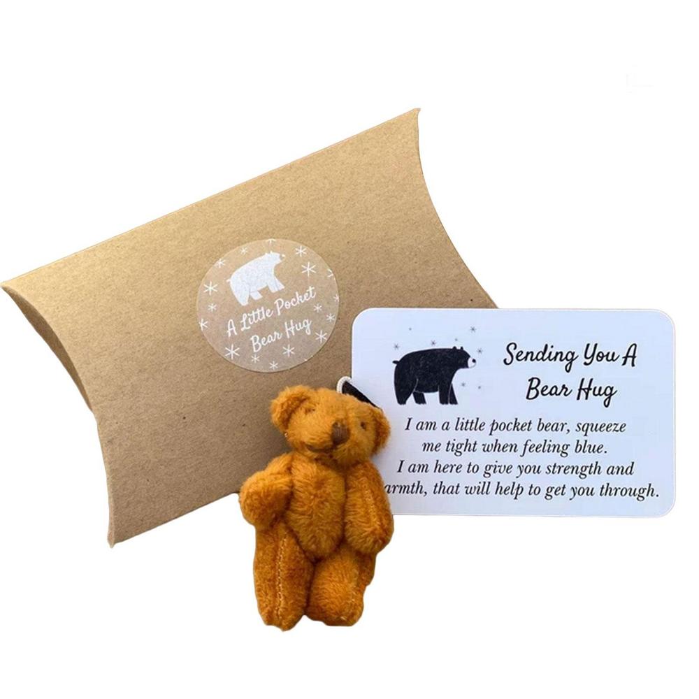 Pocket Hug Teddy Bear Plush Little Pocket Bear Hug Sending You A Bear Hug With Gift Card Pocket Hug Love Give Bear Hugs - Executive-Skincare