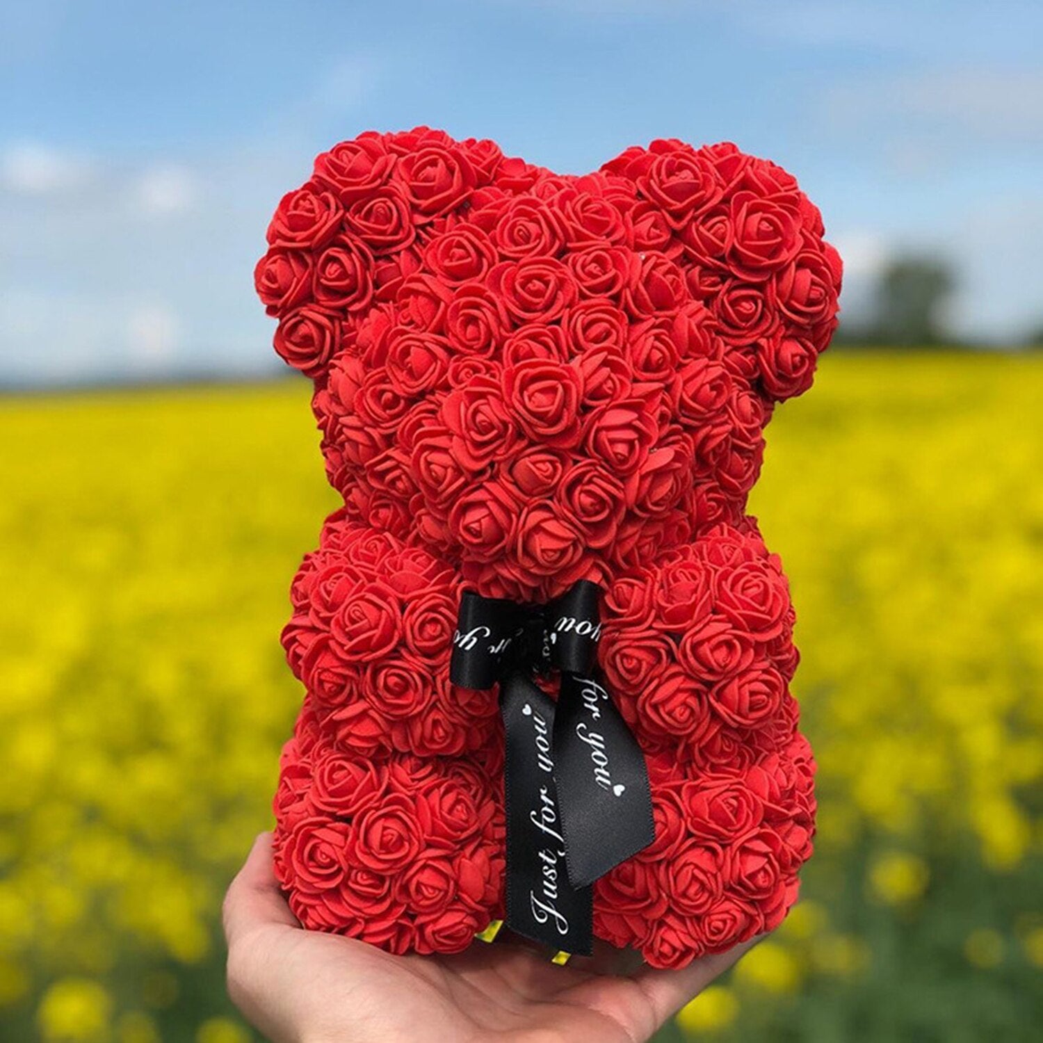 25/40CM Rose Bear Artificial Flowers Teddy Roses Bear for Wedding Anniversary Girlfriend Valentine&#39;s Day Christmas DIY Gifts Box - Executive-Skincare