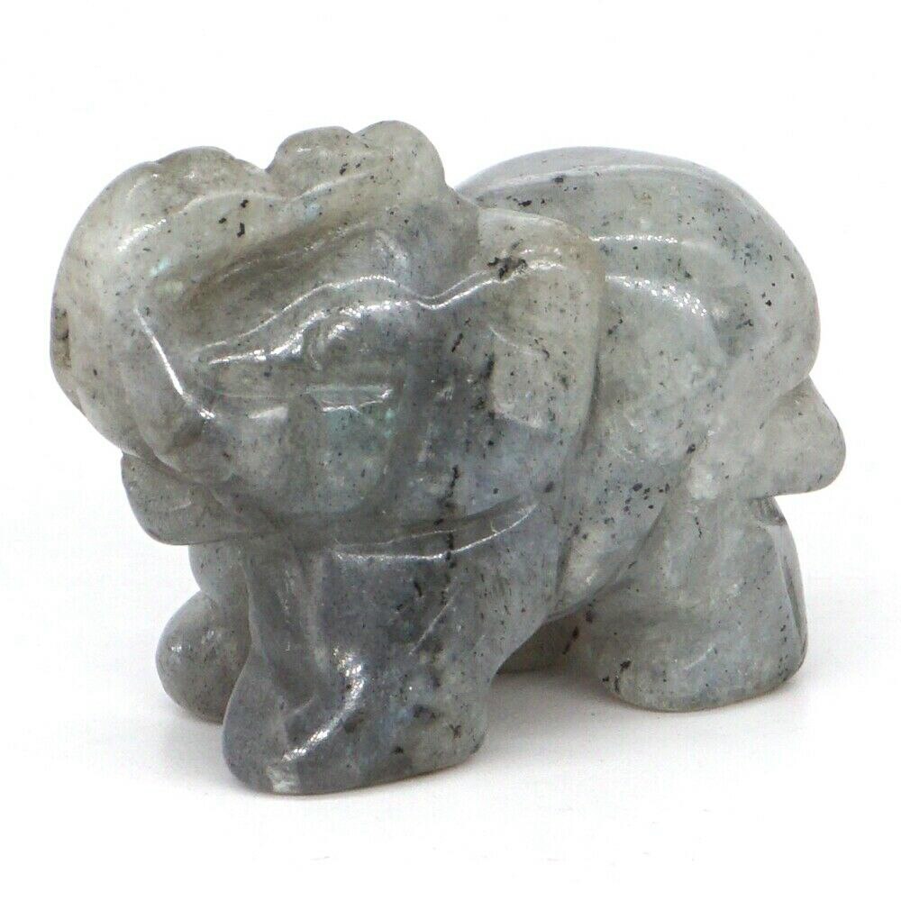 Elephant Statue Natural Gemstone Carved Healing Crystal Amethyst Quartz Animals Figurine Reiki Stones Lucky Decoration Wholesale - Executive-Skincare