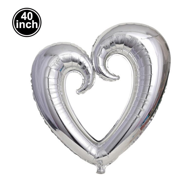 Valentine Day Balloons Huge Love-Bear Balloon 40inch Rose Gold Heart Shaped Balloons for Girl Birthday Party Wedding Decorations - Executive-Skincare