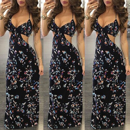 Sexy Women Summer Vintage Boho Backless Long Maxi Evening Party Beach - Executive-Skincare