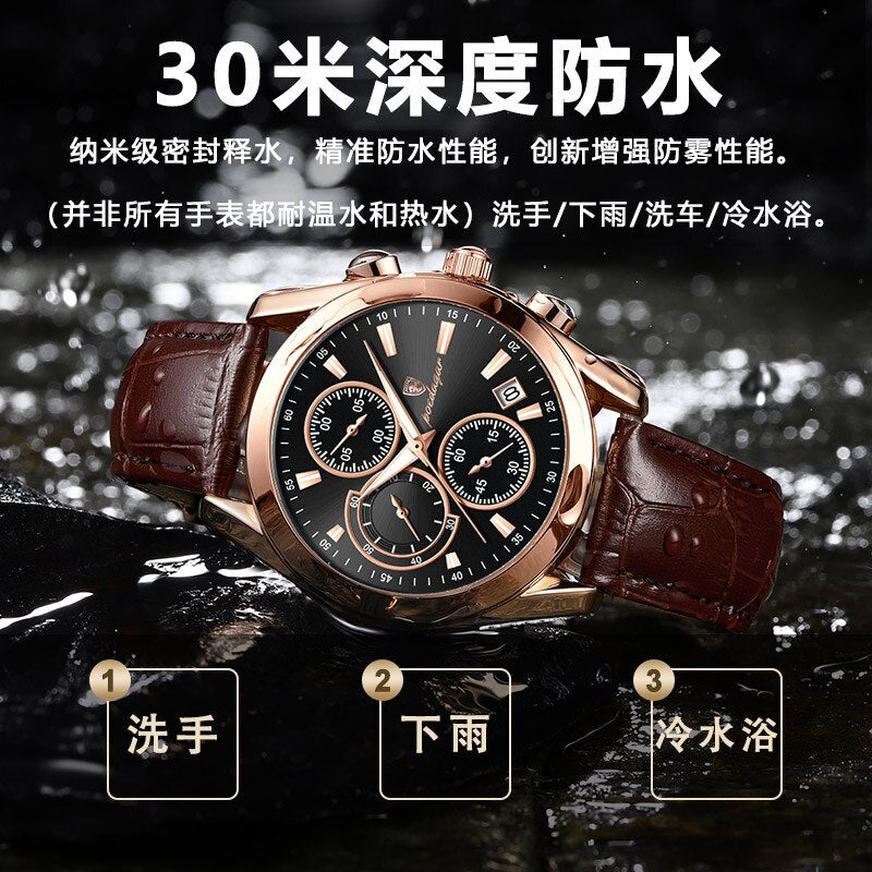 Swiss brand new waterproof multi-function luminous men&#39;s watch belt luxury watch  men watches  reloj mujer Seiko production - Executive-Skincare