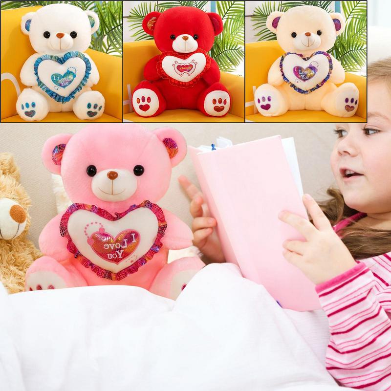 Cute Cartoon Teddy Bear Plush Toys 30cm Stuffed Plush Animals Bear Doll Birthday Valentines Day Gift For Children And Wife - Executive-Skincare