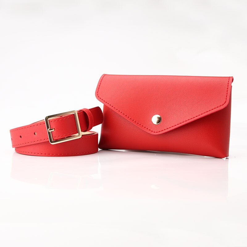 Pu Leather Waist Bag Large Capacity Belt Bag Women Crossbody Waist Bags with Belt Mobile Phone Bag Small Purse Clutch - Executive-Skincare