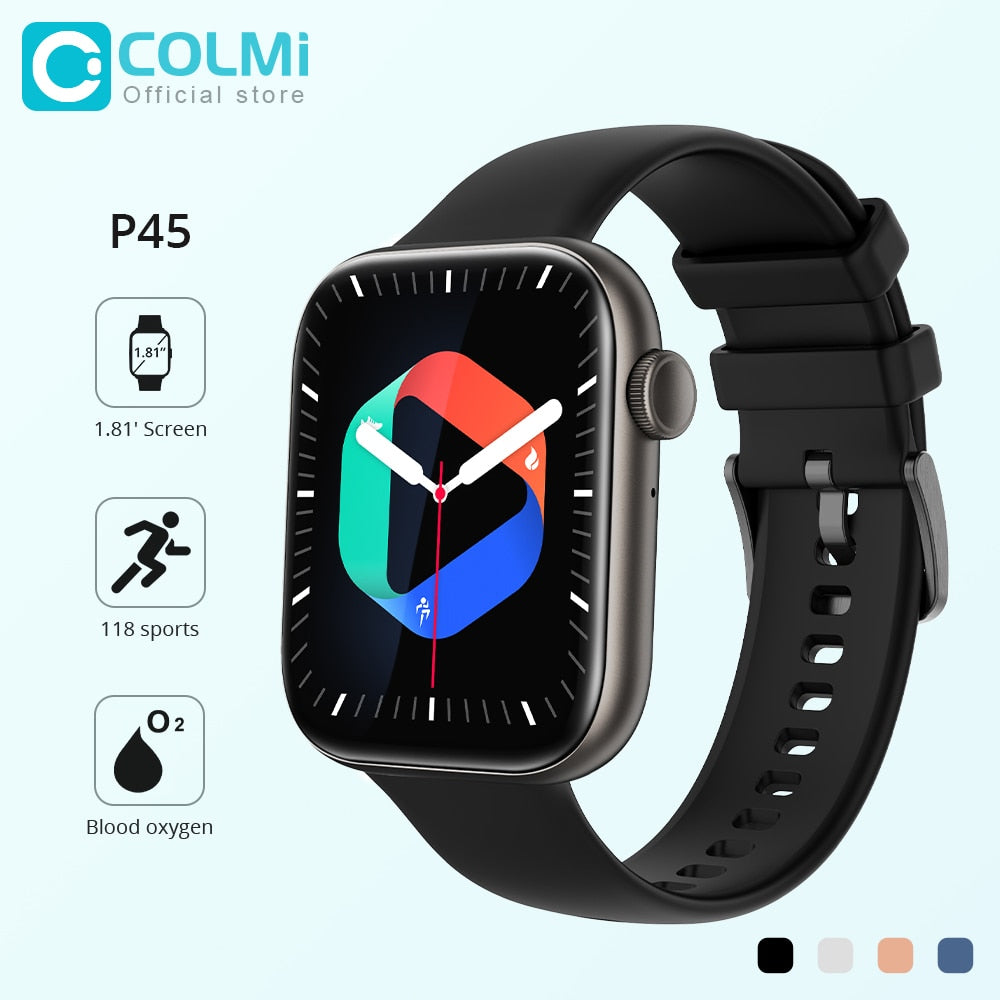 COLMI P45 2022 1.81 inch Bluetooth Calling Smartwatch Men Support 118 Sports Women Smart Watch PK iwo 13 W27 W37 Pro S7 - Executive-Skincare