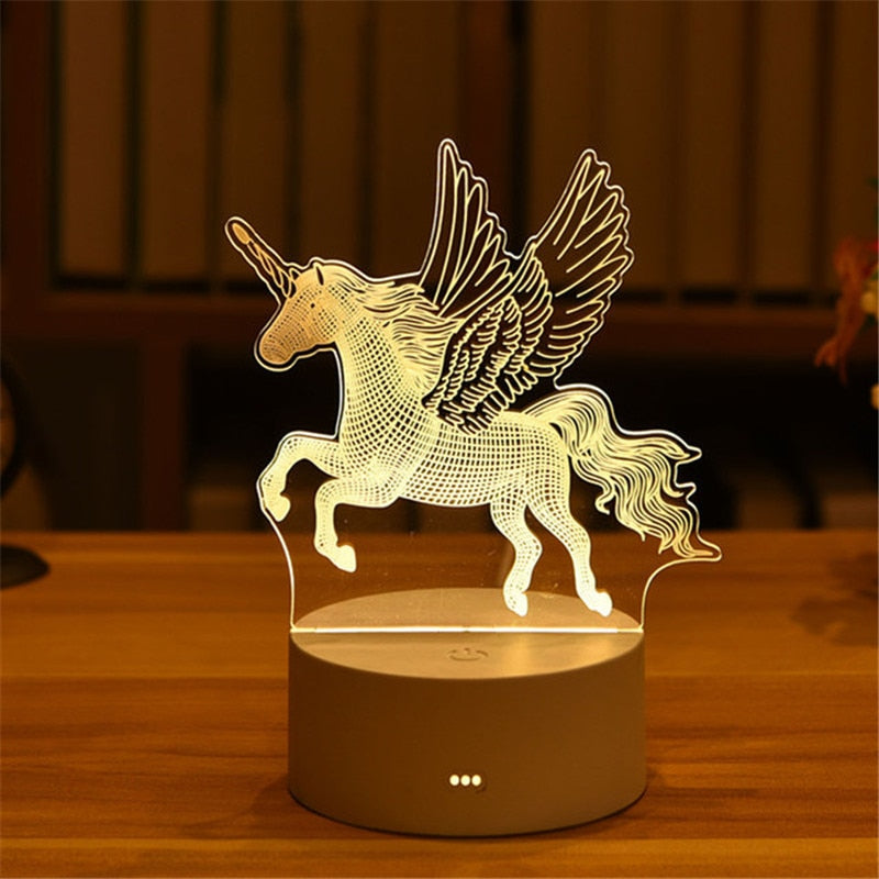 Romantic Love 3D Acrylic Led Lamp for Home Children&#39;s Night Light Table Lamp Birthday Party Decor Valentine&#39;s Day Bedside Lamp - Executive-Skincare