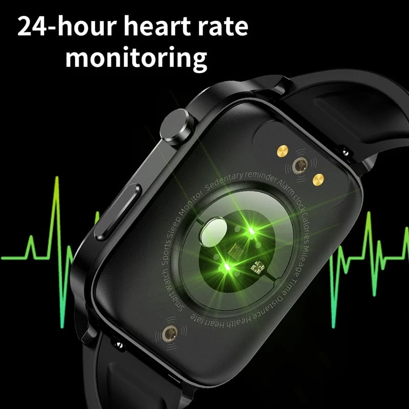 2023 New Thermometer Smart Watch Men Sangao Laser Treat Health Heart Rate Blood Pressure Sport Smartwatch Sleep Monitoring+Gift - Executive-Skincare