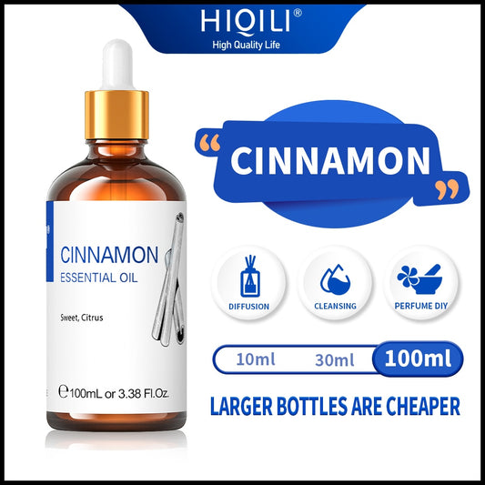 100ML Cinnamon Essential Oils,100% Pure Nature for Aromatherapy Used for Diffuser Humidifier Massage Uplifting