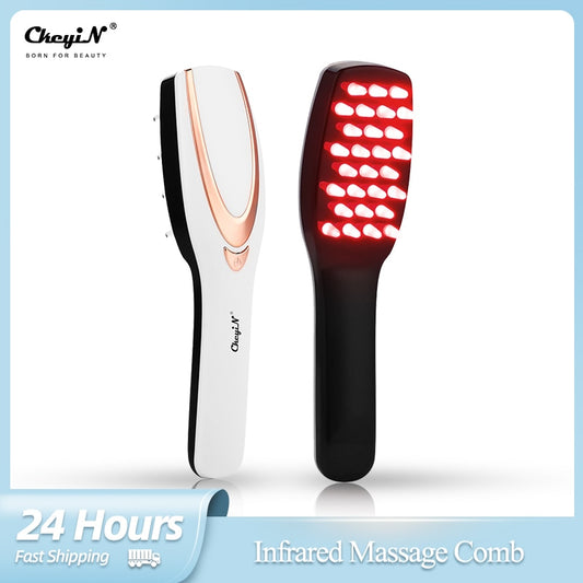 3 in 1 Electric Wireless Infrared Ray Massage Comb Hair Growth 3 Modes Vibration Head Scalp Massager Anti Hair Loss Care