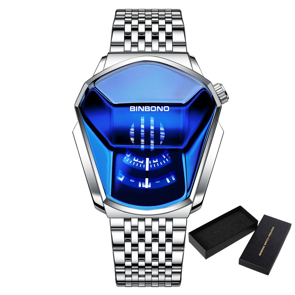 2022 Top Brand Luxury Mens Quartz Watches Wristwatch Cool Locomotive Men Clock Waterproof Geometric Shape Male Relogio Masculino - Executive Quality Store