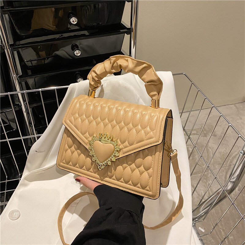 Fashion Luxury Designer Handbags 2022 Autumn Winter Embossed Crossbody Bags for Women Folds Top-handle Bags Female Shoulder Bag - Executive-Skincare