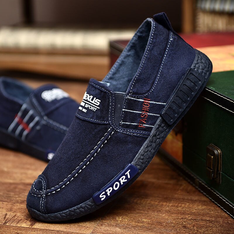 Trend Men Breathable Casual Shoes Zapatillas Hombre Jeans Canvas Shoes Fashion Flats Loafer Espadrilles Men Soft Sole Sneakers - Executive-Skincare