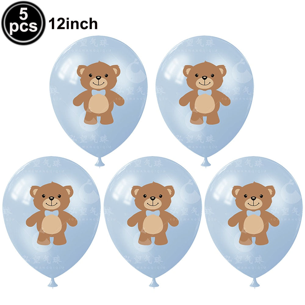 5pcs Love Bear Balloon include Big Bear Balloon and Mini Bear Balloon Birthday Valentines Party Wedding Decoration Bear Balloon - Executive-Skincare