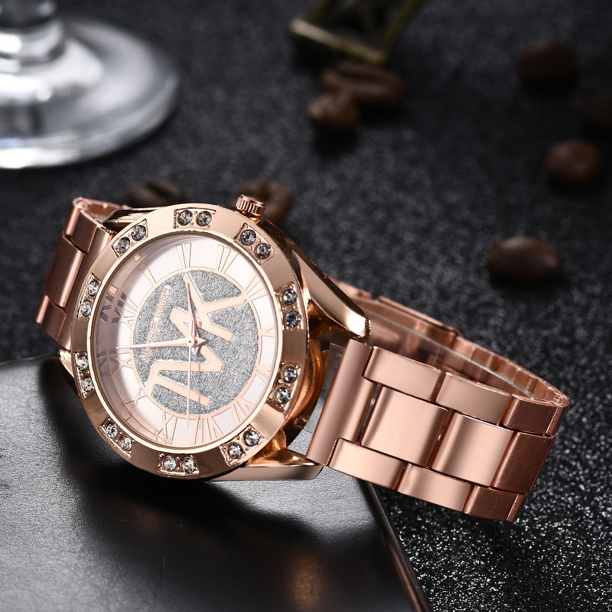 Luxury Famous Brand TVK Watch For Women Water Resistant Silver Stainless Steel Frosted Roman Digital Diamond Quartz Watches Gift - Executive-Skincare