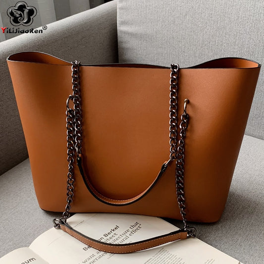 Casual Handbags Women Bags Designer Chain Shoulder Bag Famous Brand Leather Ladies Handbag Large Capacity Tote Bag Sac A Main - Executive-Skincare