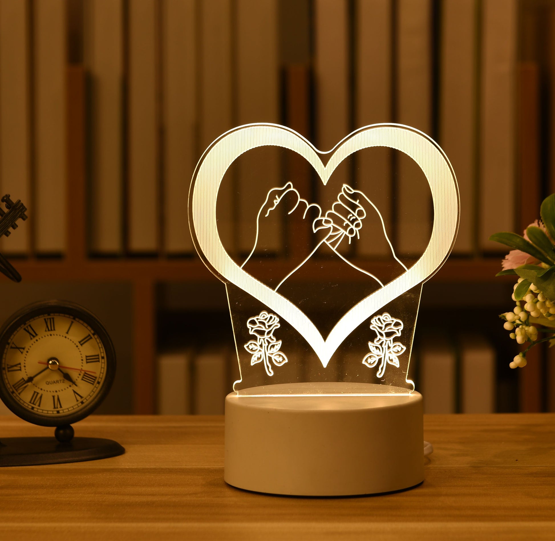 Led Lamp Night Light Christmas Decoration 2022 Wedding Decoration Party Decoration New Year 2023 Valentines Day Gift Baby Shower - Executive-Skincare