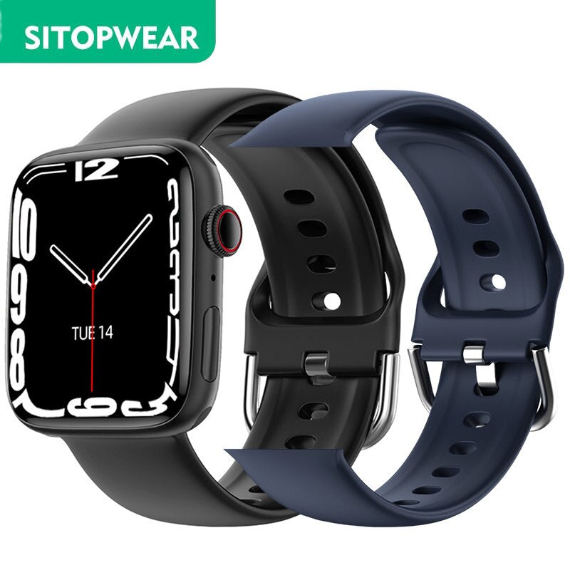 Men Women Smart Watch Bluetooth Calls Smartwatch Heart Rate Monitor Sport Fitness Bracelet Custom Watch Face Wireless Charging - Executive-Skincare