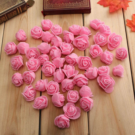 50PCS Artificial Foam Rose Bridal Bouquets Teddy Bear of Roses DIY Gifts Box Wedding Decorative For Wedding Table Valentines Day - Executive-Skincare