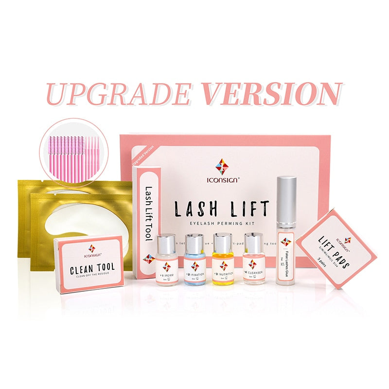 ICONSIGN Upgrade Version Lash Lift Kit Professional Lifting Eyelashes Lasting 6-8 Weeks Lash Perm Eyelash Enhancer Makeup Tools - Executive-Skincare