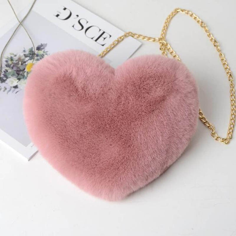 New Lady Girl Pretty Cute Faux Rabbit Fur Handbag Shoulder Messenger Bag Tote Fashion Women Long Fur Grass Handbag Messenger Bag - Executive-Skincare