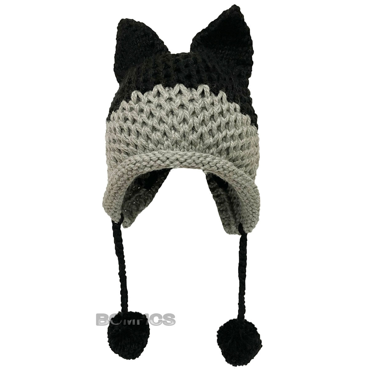 BomHCS Cute Fox Ears Beanie Winter Warm 100% Handmade Knit Hat - Executive-Skincare