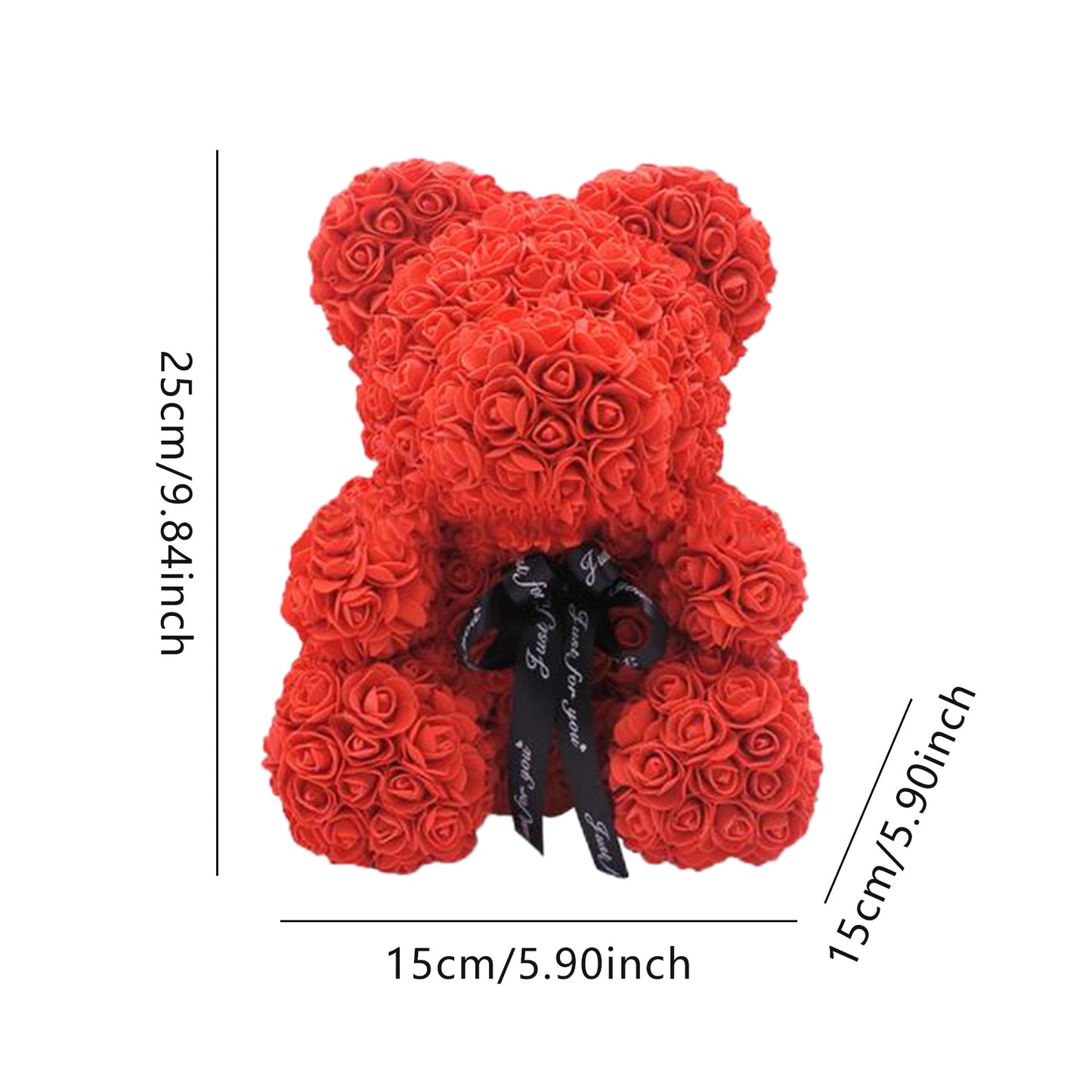 Valentines Day Gift Forever Teddy Bear Rose Artificial Flowers Gift Box Girlfriend Anniversary Xmas Birthday Gifts Wedding Party - Executive-Skincare