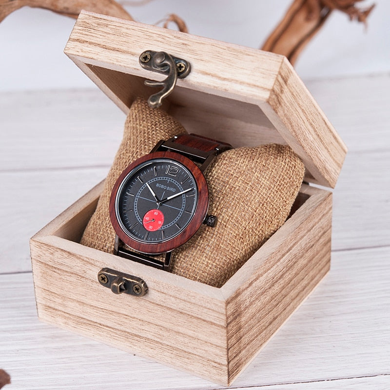 BOBO BIRD Wooden Lovers' Watches Set Top Brand Luxury Stylish Women Watch Men Great Gifts Relogio Masculino - Executive-Skincare