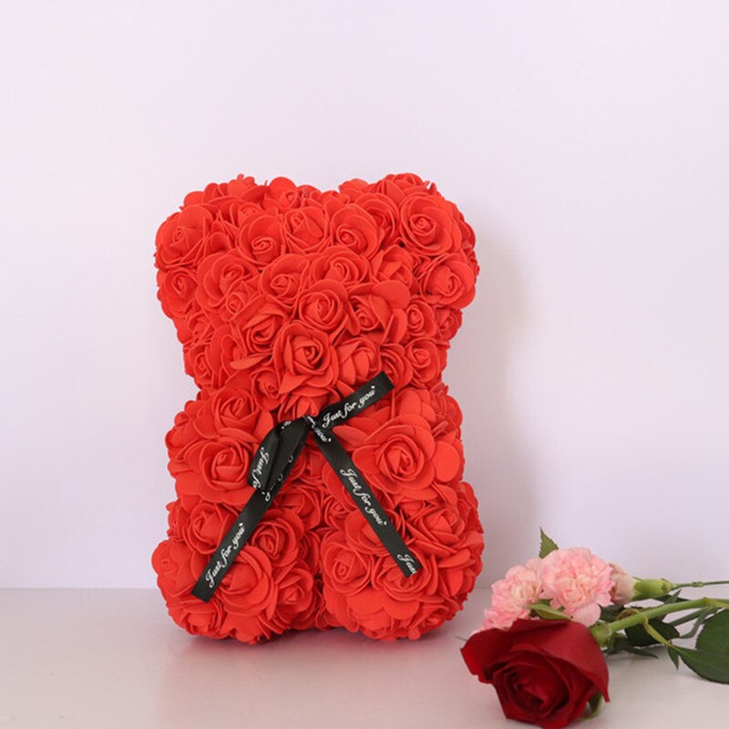 Hot Sale Red Bear Rose Artificial Flowers Teddi Dog of Rose Decoration Valentine Christmas Day Gift for Women Dropshipping - Executive-Skincare