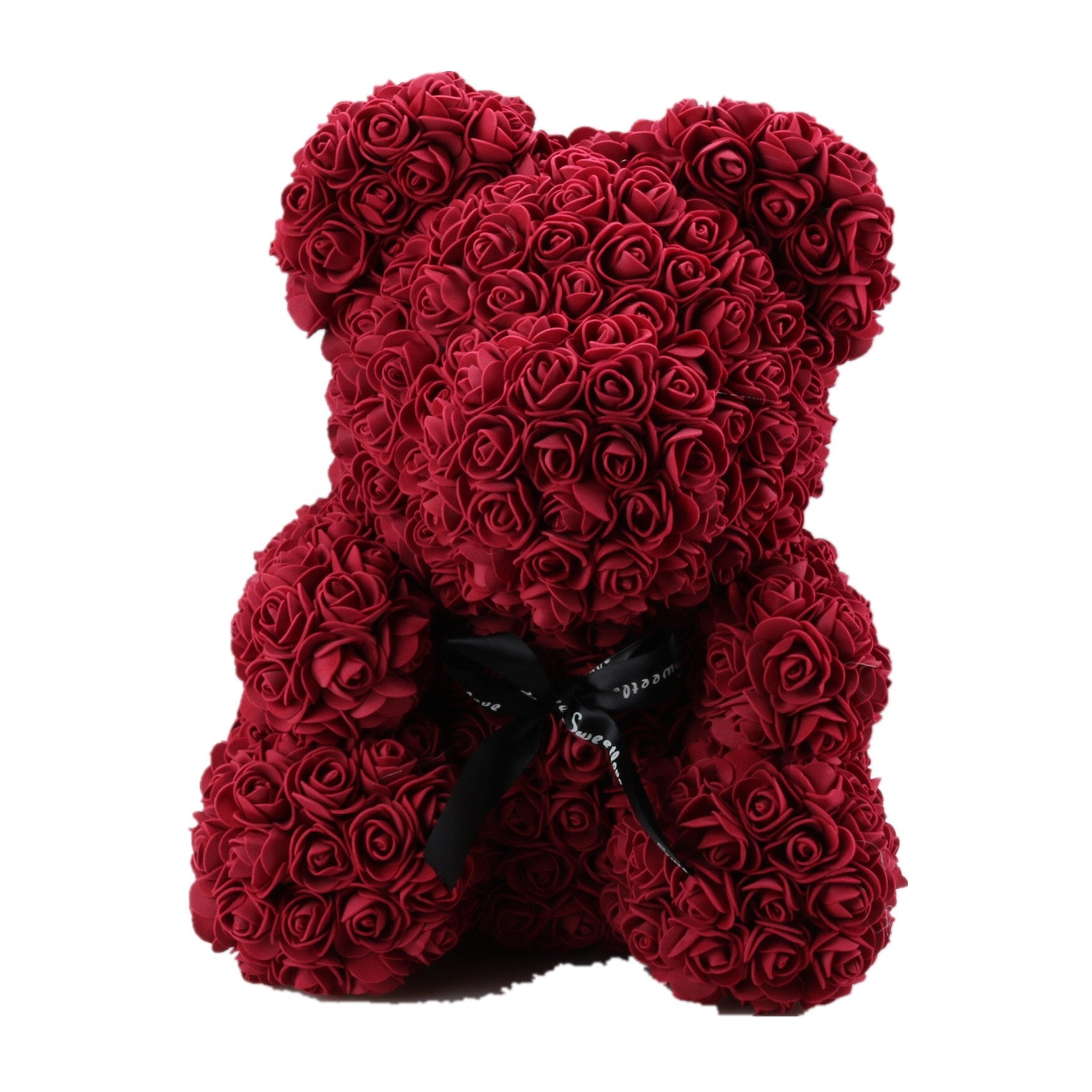 25/35cm Artificial Rose Heart Teddy Bear Handmade Bear of Roses For Women Valentine&#39;s Day Wedding Bithday Gift DropShipping - Executive-Skincare