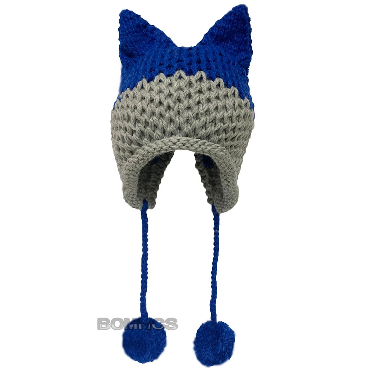 BomHCS Cute Fox Ears Beanie Winter Warm 100% Handmade Knit Hat - Executive-Skincare