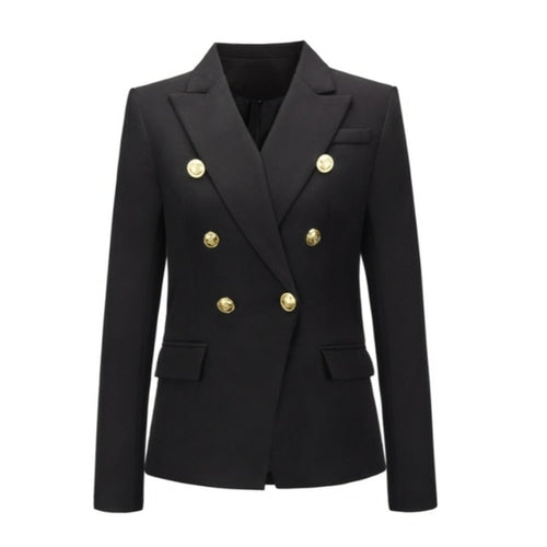 Spring Women Coat Blazer Female Autumn New Long Sleeve Double Breasted - Executive-Skincare