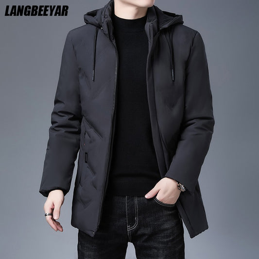 Top Quality New Brand Hooded Casual Fashion Long Thicken Outwear - Executive-Skincare