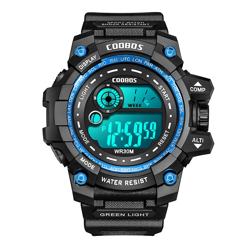 COOBOS New Men LED Digital Watches Luminous Fashion Sport Waterproof Watches For Man Date Army Military Clock Relogio Masculino - Executive-Skincare