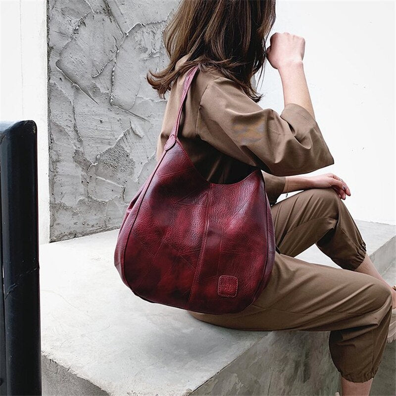 Vintage Leather luxury handbags women bags designer bags famous brand - Executive-Skincare