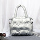 Winter Women Space Pad Cotton Feather Down Bag Bucket Handbag Luxury - Executive-Skincare