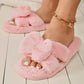 Women Slippers Winter Soft Bow Open Toe Home Cotton Shoes - Executive-Skincare