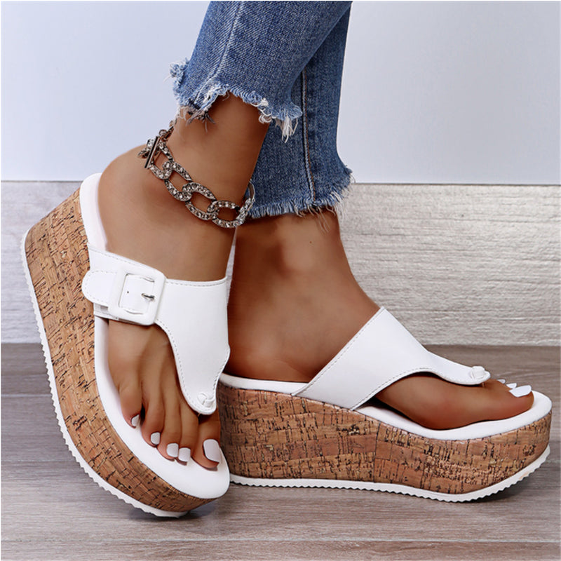 Women Summer Flip Flops Shoes Female Wedge Platform Sandal - Executive-Skincare