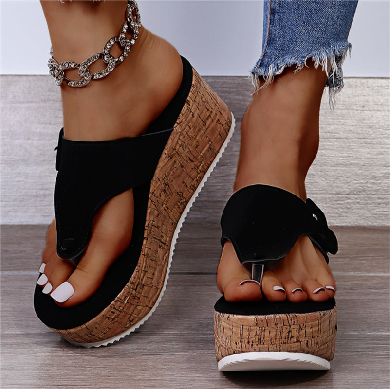 Women Summer Flip Flops Shoes Female Wedge Platform Sandal - Executive-Skincare