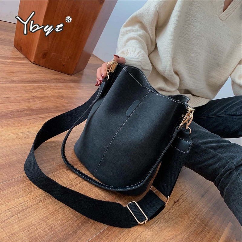 Ybyt Vintage Nubuck Pu Leather Messenger Bags For Women Luxury - Executive-Skincare