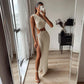 One Shoulder High Split Dress - Executive-Skincare