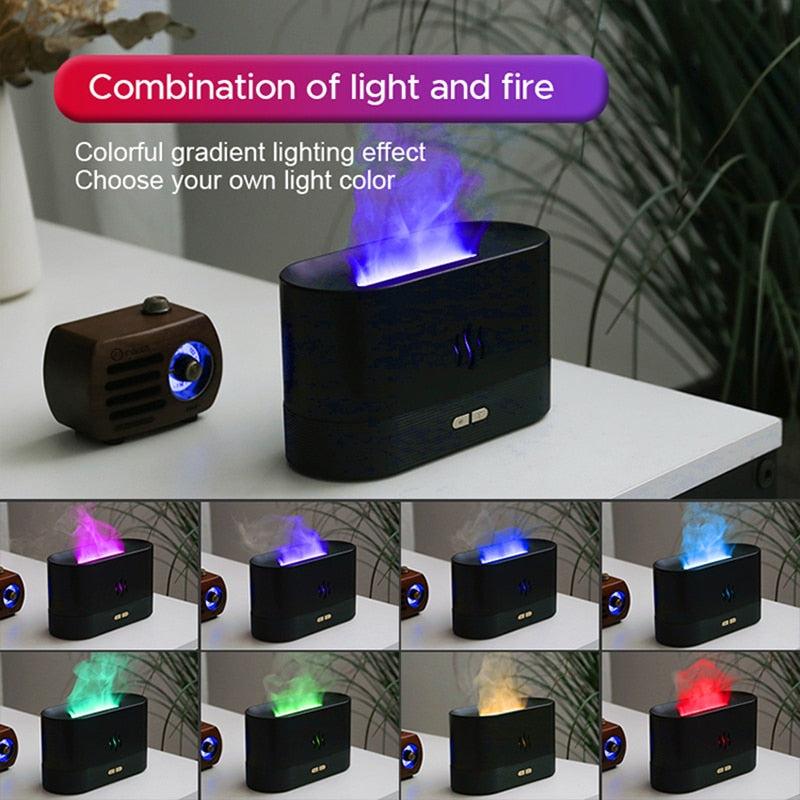 Kinscoter Aroma Diffuser Air Humidifier Ultrasonic Cool Mist Maker Fogger Led Essential Oil Flame Lamp Difusor - Image #9