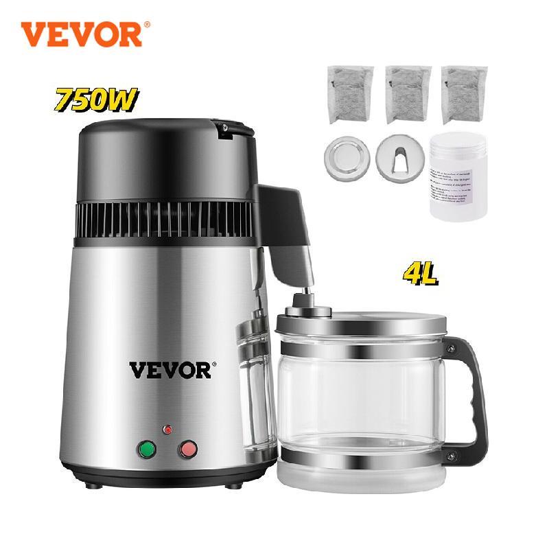 VEVOR 4L Water Distiller Purifier Filter for Drinking Water Bottle Electric Kettle Stainless Steel Cooler Office Home Appliances - Image #1