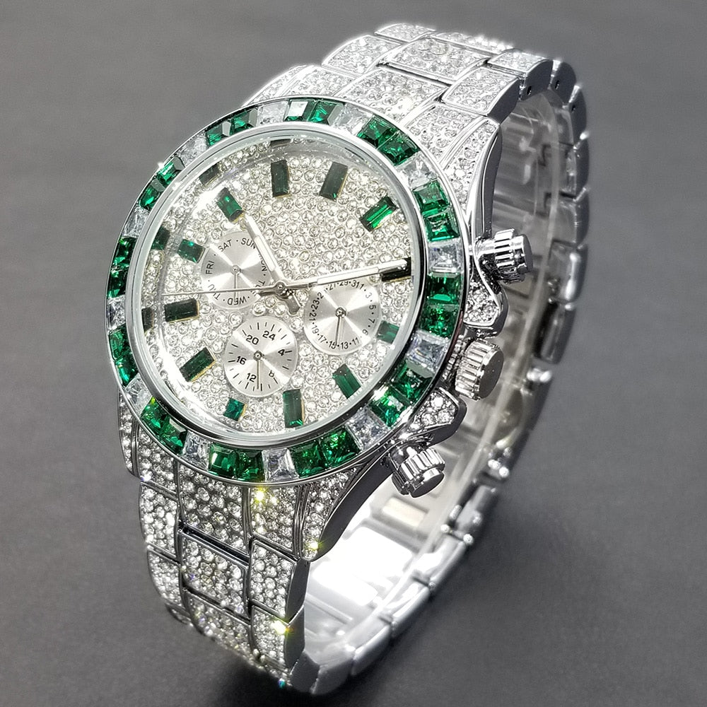 Men's Diamond Calendar Watches - Executive-Skincare