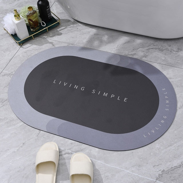 Super Absorbent Bath Mat Quick Drying Bathroom Rug Non-slip Entrance Doormat Nappa Skin Floor Mats Toilet Carpet Home Decor - Executive-Skincare