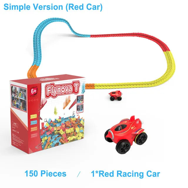 Racing Car Set Flexible Track Play Set With LED Light - Executive-Skincare