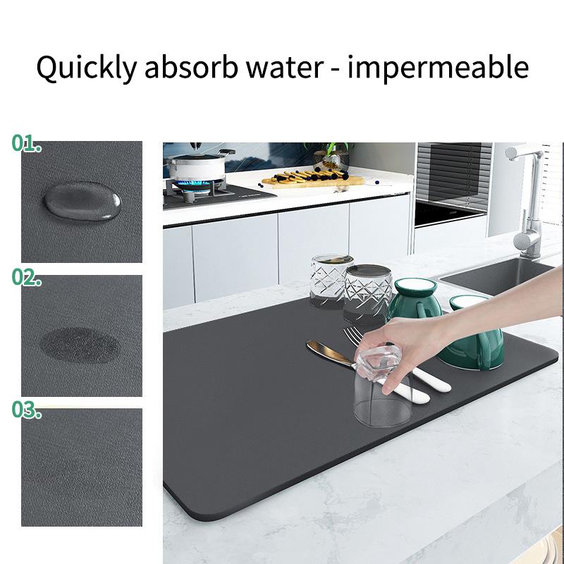 Super Absorbent Kitchen Counter Drying Mat - Executive-Skincare